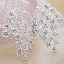 new arrived sell large  Fashion Alloy Silver Butterfly Rhinestone Brooch Crystal Women Brooches men Jewelry 2024 - buy cheap