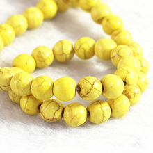 Best sale Yellow calaite turquoises stone 4mm 6mm 8mm 10mm 12mm round loose beads diy beautiful Jewelry making B299 2024 - buy cheap