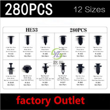 280PCS Mixed Special Car Fender Bumper Nylon rivet fixed Clip Fastener with box for Honda TOYOTA Lexus Audi Ford 2024 - buy cheap