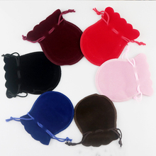 100Pcs/lot 7x9cm Coloful Velvet bag Jewelry Packing Velvet Drawstring Pouches Gift Bags Can customized 2024 - buy cheap