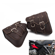 1pair Universal Motorcycle Bag Leather Left Right Side Saddle Bags Storage Tool Pouches Luggage Bag For Harley Honda 2024 - buy cheap