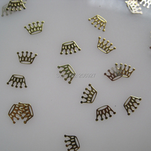 Adesivo anti-adesivo para arte em unhas, adesivo de metal com coroa de ouro 100 peças 2024 - compre barato