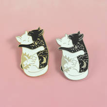 QIHE JEWELRY Cartoon pins and brooches Cat Banana Animal TV Enamel pin Brooches for men women Pins collection 2024 - buy cheap