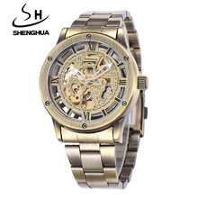2020 Men Watches Luxury Mechanical Watches Men Shenhua Fashion Vintage Bronze Automatic Mechanical Skeleton Watch Reloj Hombre 2024 - buy cheap