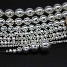 100 unids/lote de cuentas redondas de Metal de plata tibetana, abalorios espaciadores redondos de 3, 4, 5 y 6mm para pulsera DIY, accesorios para hacer joyas 2024 - compra barato
