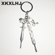 XKXLHJ 2018 New Nurse Cap Medical Key Chain Needle Syringe Stethoscope Thermometer Cute Keychain Jewelry Gift 2024 - buy cheap
