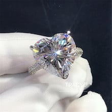 Heart Lovers Promise ring Silver color 3ct AAAAA Sona Cz Engagement wedding band rings for women Bridal Fashion Jewelry 2024 - buy cheap