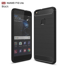 Funda de silicona para Huawei P10 Lite, carcasa suave de fibra de carbono cepillado, accesorio para móvil, P10Lite 2024 - compra barato