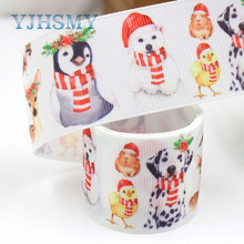 YJHSMY G-18831-1080,38 mm 10 yards winter snowman Ribbons Thermal transfer Printed grosgrain,Gift wrapping DIY handmade material 2024 - buy cheap