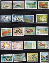 Новые 50 шт./лот почтовые штампы для сбора морских рыб, морских животных, все отличаются из многих стран, не повторяются неиспользованные почтовые штампы для сбора 2024 - купить недорого