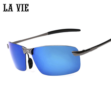 LA VIE Brand Rimless Polarized Sunglasses Men Pilot super Cool coating Driving Sun Glasses Oculos de sol lunette de soleil 3043 2024 - buy cheap