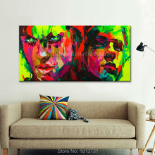 Pintura al óleo moderna de francotirador Nielly, cuchillo de paleta de Impasto, figura de lienzo, pinturas al óleo, retrato de cara, imágenes artísticas de pared, cuadros 2024 - compra barato