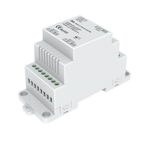 Светодиодный DMX Мощность ретранслятор сигнала DC 5 В, 12 В, 24 В постоянного тока, 2 канала Выход Din Rail DMX512 усилитель сигнала SMD 3528 5050 светодиодный RGB/RGBW полосы светильник 2024 - купить недорого