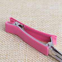 60pcs 6cm Hair Clip Accessories all cover Ribbon double Prong alligator clips teeth metal Barrettes DIY bows flower FJ3202-1 2024 - buy cheap