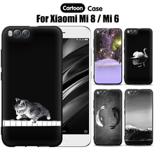 JURCHEN Soft Silicone Case Cover For Xiaomi Mi 8 Case Mi8 Cartoon Paint TPU Back Fundas For Xiaomi Mi 8 / Mi 6 Phone Capa Coque 2024 - buy cheap