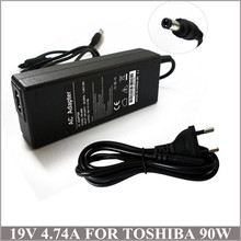 Carregador ac para laptop, 19v, 4,74z, 90w, portátil, ordenadores, toshiba satellite, a305 2024 - compre barato