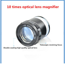 10X Magnifier With Led Lamp Reading Magnifier Glasses Monocular Magnifying Glass Jeweler Tool Different Lenses Scale Measuring 2024 - buy cheap