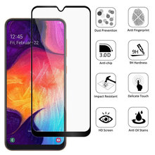 De templado de vidrio de película para Samsung Galaxy A50 A70 A30 A40 A60 A51 A71 M20 M30 M40 A7 2018 borde curvado completa de la cubierta de Protector de pantalla 2024 - compra barato