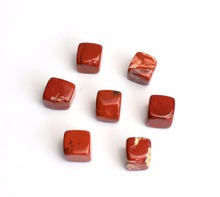 7 pieces Natural Tumbled Red Jasper Carved Cube Crystal Reiki Healing Semi-precious Stones with a Free Pouch 2024 - buy cheap