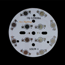 Placa Base de aluminio LED de 12W, PCB anodizado de 12x1w, 78mm de diámetro, Panel de disipador de calor de alta potencia 2024 - compra barato
