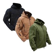 Men US Military Winter Thermal Fleece Tactical Jacket Outdoors Sports Hooded Coat Militar Softshell Hiking Outdoor Army Jackets 2024 - buy cheap