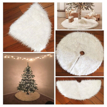Creative White Plush Christmas Tree Skirts Fur Carpet Xmas Decoration New Year Home Outdoor Decor Event Party Tree Skirts 2024 - buy cheap