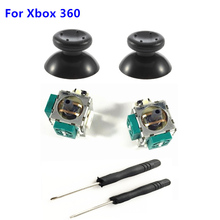 2 Sets 3D Analog Joystick 3pin Sensor Module Potentiometer with Thumb Sticks for Xbox 360 Controller Repair Parts+Screw Drivers 2024 - buy cheap