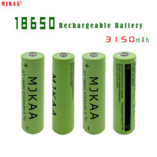 10pcs 18650 3150mAh Green Rechargeable Batteries 18650 Li-ion 3.7V Lithium Ion Battery 2024 - buy cheap