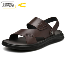 Camel active sandálias masculinas de couro legítimo, sapatos confortáveis de verão 2019 de alta qualidade para homens 2024 - compre barato