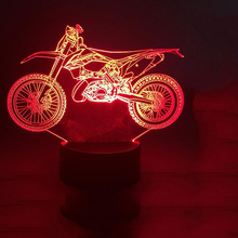 Motorcycle Modelling 3D Table Lamp 7 Colorful USB LED Night Light Touch Switch Baby Sleep Decor Lighting Kid Motocross Fans Gift 2024 - buy cheap