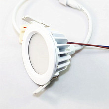 Водонепроницаемый светодиодный даунлайт с регулируемой яркостью AC110V 220V круглый квадратный 15W светодиодные встраиваемые лампы точечного освещения для ванной комнаты кухни IP65 2024 - купить недорого