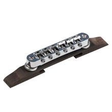 New Set of Tune-O-Matic Electric Guitar Bridge Adjustable with Rosewood Base for 6 String Archtop Jazz Guitar,Black / Chrome 2024 - buy cheap