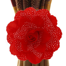 Горячая 1 шт штора с пионами клип комбинированные Галстуки домашний декор занавеска задний плащ ткань цветок 2024 - купить недорого