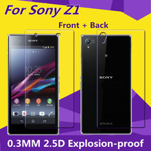 2PCS Front Back Tempered Glass Original 9H Protective Film Explosion-proof Screen Protector for Sony Xperia Z1 L39H C6902 C6903 2024 - buy cheap