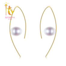 [NYMPH] Freshwater Pearl Earrings 925 Sterling Silver Real Pearl Jewelry 2017 New Trendy Birthday Gift Fine jewelry Eye [E216] 2024 - buy cheap