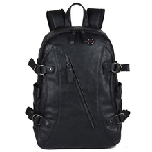 Faux-leather Fashion Backpack Men's Backpack School Backpack Travel Backpack bag bookbag school bag Black Brown 2024 - buy cheap