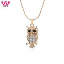 Charms Crystal Small Animal Owl Pendants Necklaces Simple Silver Color Statement Jewelry For European Fashion Jewelry Gifts 2020 2024 - buy cheap