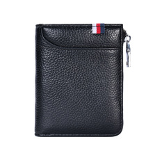Wallet men Genuine leather RFID Anti-thief Credit Card Holder short male Purse mens Small Clutch Wallet quality guarantee 2024 - buy cheap