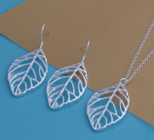 statement necklace set gifts silver plated Leaf Necklace Earrings Jewelry Sets  earrings pendant set YAT166 2024 - buy cheap