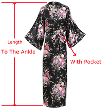 Vestido estampado longo, peça feminina estilo kimono, roupa de dormir plus size 3xl 2024 - compre barato
