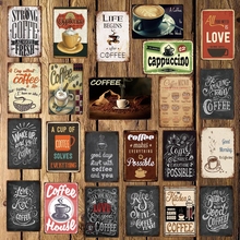 [ WellCraft ] Coffee Menu Cafe House Love Metal Sign Posters art Vintage Mural Painting Personality Custom Decor LT-1740 2024 - buy cheap