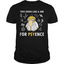 Psyduck esta parece un trabajo para la camisa de psience negro de algodón para hombres camiseta de dibujos animados hombres Unisex nueva camiseta de moda 2024 - compra barato