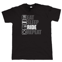 Футболка Eat Sleep Ride Repeat, футболка для езды на горном велосипеде-Freeride Singletrack, Мужская одежда для катания на горном велосипеде, 2019 2024 - купить недорого