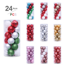 24pcs 4cm multi colour christmas ball tree decor Ball Bauble Xmas Party Hanging Ball Ornament decorations gifts party supplies 2024 - buy cheap