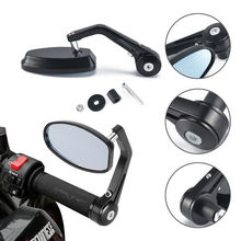 Universal 7/8" Round Bar End Rear Mirrors Moto Motorcycle Motorbike Scooters Rearview Mirror Side View Mirrors FOR Cafe Racer 2024 - buy cheap