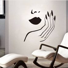 Beauty Salon Face Hand Wallpaper Removable Stickers for Living Room Home Decor Vinyl Wall Decals Bedroom Girls Art Sticker YY241 2024 - buy cheap
