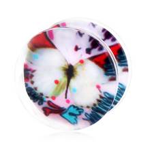 TIANCIFBYJS Acrylic Double Flare Ear Tunnels Expander Saddle Plugs Eyelet Stretcher Gauge Wholesale Body Piercing Jewelry 6-16mm 2024 - buy cheap