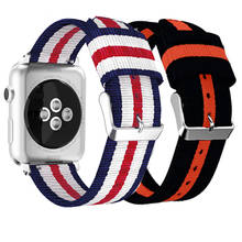 Feni ремешок для часов apple watch 4 3 2 1 42 мм 38 мм 40 мм 44 мм браслет лямка из нейлоновой ткани для Аксессуары для iwatch series 5 2024 - купить недорого