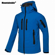 Mountainskin Men's Autumn Softshell Fleece Jacket Outdoor Sports Windbreaker Hiking Camping Trekking Climbing Brand Coats VA302 2024 - buy cheap