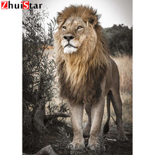 DIY diamond embroidery animal diamond painting lion cross stitch craft full square rhinestone mosaic home decoration XY1 2024 - buy cheap